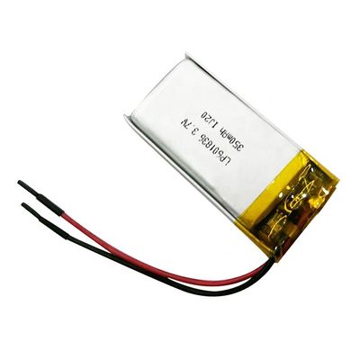 खरीदें OEM लिथियम आयन पॉलिमर बैटरी वाटरप्रूफ ली आयन बैटरी 3.7 V 350mah रिचार्जेबल online manufacture