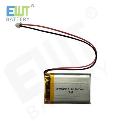 खरीदें ओईएम ओडीएम समर्थित लिथियम आयन पॉलिमर बैटरी LP603450 3.7V 1000mAh online manufacture