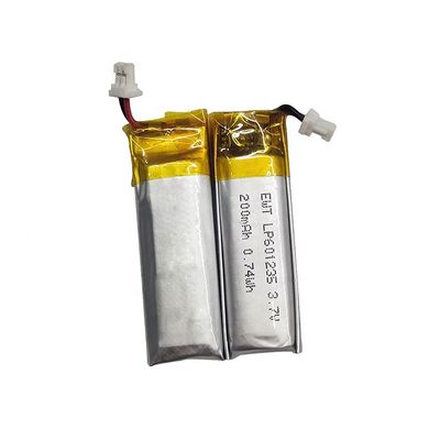 कस्टम लिथियम पॉलिमर बैटरी LP601235 3.7v 250mAh LiPo बैटरी