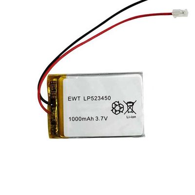 शक्तिशाली लिथियम पॉलिमर बैटरी 3.7v 1000mah 402035 बैटरी CE