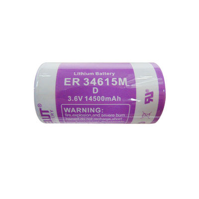 3.6V 14500mAh D लिथियम थायोनिल क्लोराइड बैटरी ER34615M बैटरी CE