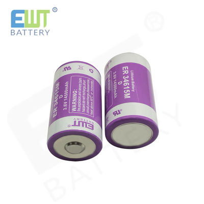 ODM उच्च क्षमता वाली लिथियम आयन प्राथमिक बैटरी 3.6V 14500mAh ER34615M