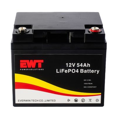 लिथियम आयरन फॉस्फेट पैक 12V 54AH IFP32700 रिचार्जेबल बैटरी पैक