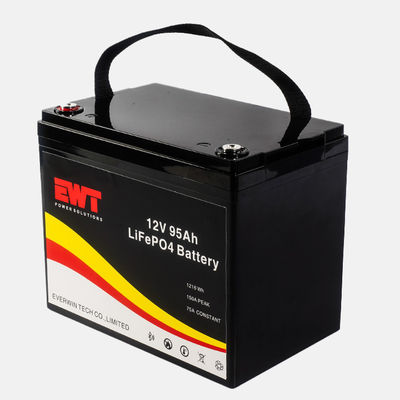 ईवी आरवी कार स्टोरेज रिचार्जेबल 12 वी लिथियम आयन LFP LiFePO4 बैटरी 12.8V 95Ah लिथियम आयरन फॉस्फेट बैटरी
