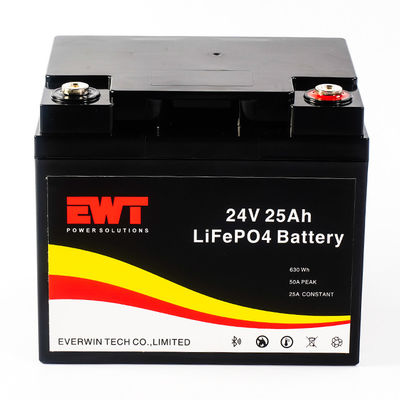 EWT IFR32700 24v 25ah Lifepo4 बैटरी पैक 12.8v 100000mah डीप साइकल लिथियम आयन बैटरी