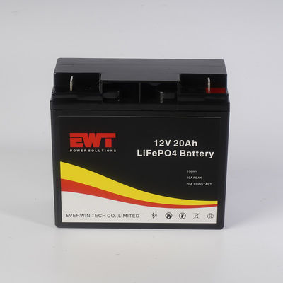 रिचार्जेबल लिथियम आयन बैटरी LifePo4 बैटरी पैक 12V 20AH सौर प्रणाली के लिए BMS के साथ
