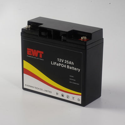सौर प्रणाली के लिए लिथियम आयरन फॉस्फेट बैटरी 12.8V 25ah Lifepo4 बैटरी