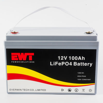 स्कूटर कैंपिंग गोल्फ के लिए रिचार्जेबल 12V 100Ah EWT लिथियम बैटरी उच्च क्षमता