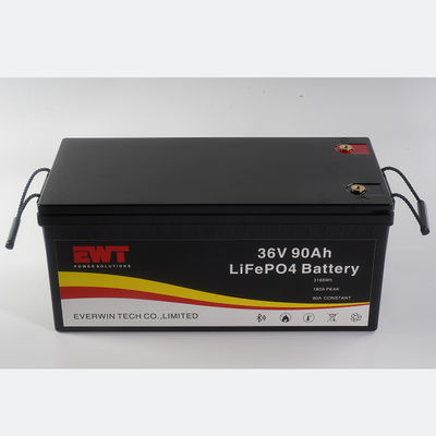 36V 90AH LifePo4 बैटरी पैक OEM सेवा बिक्री भंडारण आर्द्रता के साथ 65±20% आरएच उच्च सुरक्षा