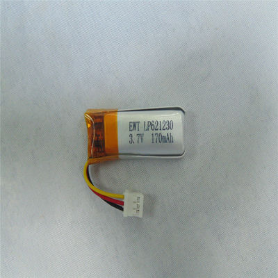 LP621230 3.7V 170mAh लिथियम पॉलिमर बैटरी के लिए ली-पॉलिमर सेल बेजोड़ प्रदर्शन और स्थायित्व