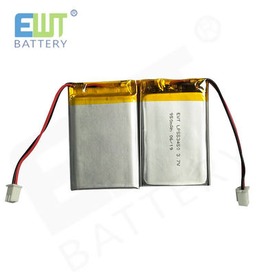 LP553450 3.7V 950mAh लिथियम पॉलिमर बैटरी 1S1P पैक असेंबली मॉडल पीसीएम समर्थन