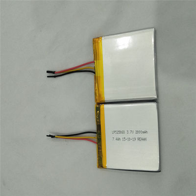 LP525060 3.7V 2000mAh लिथियम पॉलिमर बैटरी IEC62133 और CE प्रमाणन के साथ