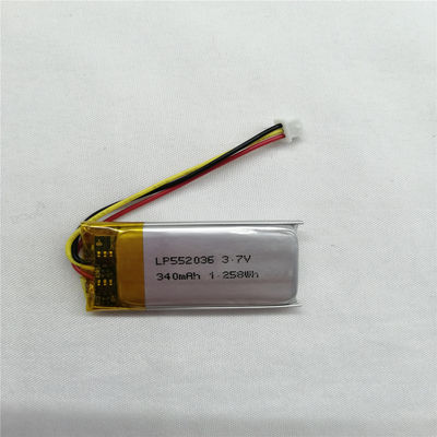 उच्च क्षमता वाला लिपो पैक LP602535 3.7V 500mAh सुरक्षा सुविधाएँ दीर्घकालिक प्रदर्शन के लिए शॉर्ट सर्किट सुरक्षा