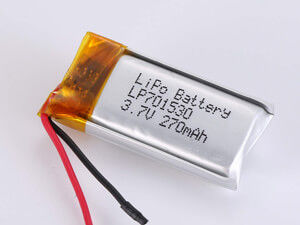 LP701530 3.7V 270MAH PCM और शॉर्ट सर्किट सुरक्षा के साथ लिथियम पॉलीमर बैटरी