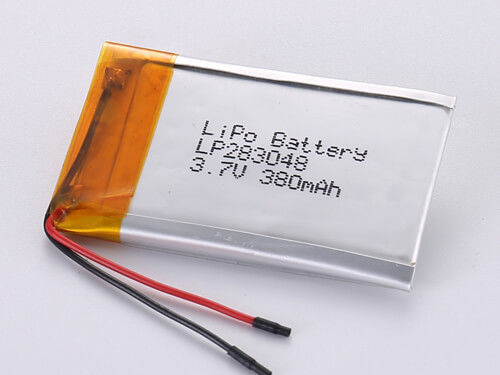 LP283048 3.7V 380MAH एक ग्रेड रिचार्जेबल लिथियम पॉलिमर बैटरी -20 से 45 डिग्री सेल्सियस