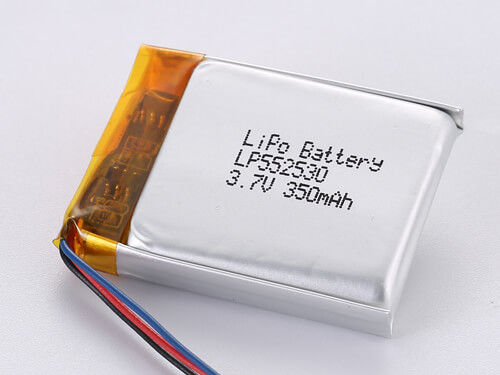 LP552530 3.7V 350MAH रिचार्जेबल लिथियम पॉलिमर बैटरी -20 से 45 डिग्री सेल्सियस ग्रेड ए शीर्ष प्रदर्शन