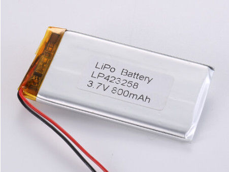 LP423258 3.7V 800MAH रासायनिक संरचना औद्योगिक के लिए लिथियम पॉलिमर बैटरी लिथियम आयन रिचार्जेबल सेल