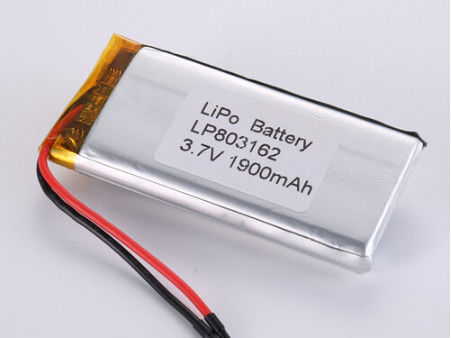 LP803162 3.7V 1900mah लिथियम आयन बैटरी निर्माता उच्च क्षमता वाले लिपो पैक के साथ सॉफ्ट पैक शामिल