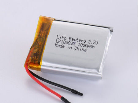 LP103035 3.7V 1000mah लिथियम आयन बैटरी निर्माता, सॉफ्ट पैक लिथियम पॉलिमर रिचार्जेबल बैटरी ओवरडिसचार्ज सुरक्षा