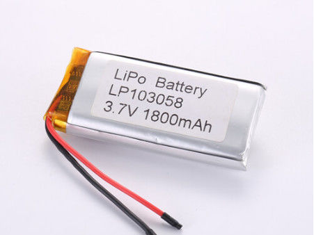 LP103058 3.7V 1800mah लिथियम आयन बैटरी निर्माता सॉफ्ट पैक लिथियम पॉलीमर बैटरी ओवरडिसचार्ज सुरक्षा और लचीला डिजाइन के साथ