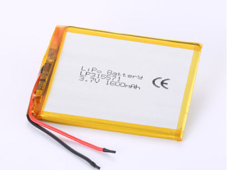 LP315571 3.7V 1600mAh लिथियम आयन बैटरी ओवरडिसचार्ज सुरक्षा और लंबे जीवनकाल के साथ
