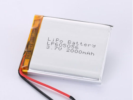 LP605056 3.7v लिपो बैटरी उच्च क्षमता लिथियम पॉलिमर बैटरी 2000MAH पीसीबी सुरक्षा पॉलिमर लिथियम आयन रिचार्जेबल सेल