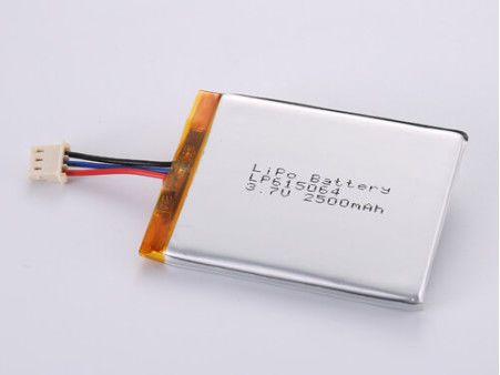 2500MAH ली आयन बैटरी निर्माता, LP615064 ग्राहक आवश्यकताओं के लिए 3.7V लिपो बैटरी