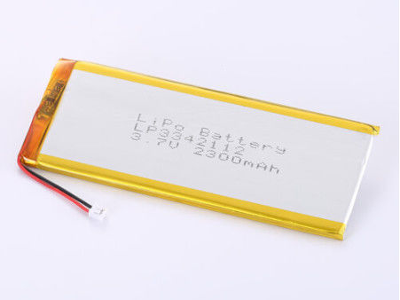 LP3342112 3.7V 2300MAH लिथियम पॉलीमर बैटरी उच्च क्षमता वाला लिपो पैक 1 वर्ष के शेल्फ जीवन के साथ