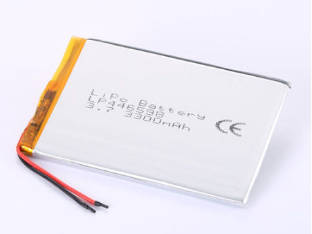LP446598 3300MAH लिथियम पॉलिमर बैटरी निर्माता 3.7V ओपन वोल्टेज और पीसीबी सुरक्षा के साथ