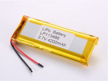 LP113488 3.7V 4200 MAH लिथियम आयन बैटरी निर्माता अनुकूलित कनेक्टर प्रकार लिथियम पॉलिमर रिचार्जेबल बैटरी औद्योगिक के लिए आदर्श