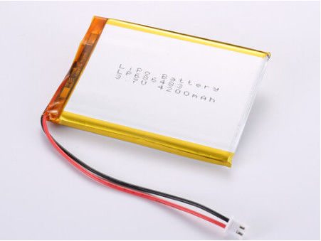 LP686483 3.7V 4200MAH ली आयन बैटरी 20C -60C तापमान सीमा के लिए उत्पादन में निर्मित उच्च क्षमता वाले लीपो पैक