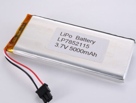 LP7852115 3.7V 5000MAH ली आयन बैटरी निर्माता OEM ओडीएम समर्थित उच्च क्षमता वाले लीपो पैक 2-3 घंटे चार्जिंग समय के साथ