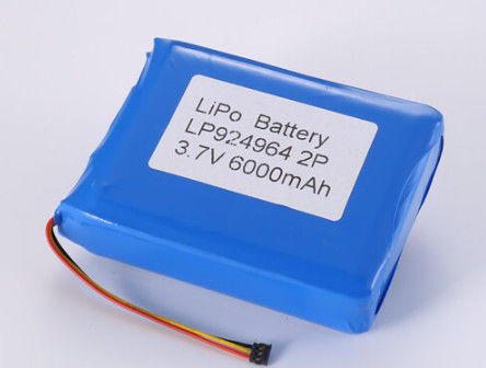 3.7V 6000MAH ली आयन बैटरी निर्माता, OEM और ODM लिथियम पॉलिमर बैटरी 2-3 घंटे चार्जिंग समय
