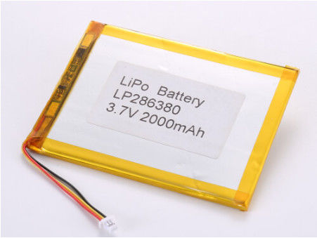 LP286380 3.7V 2000MAH ली आयन बैटरी निर्माता अतिभार संरक्षण और मांग वाले वातावरण के लिए चार्ज करने योग्य
