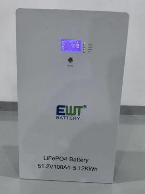 प्रीमियम EWT LiFePO4 51.2V 100Ah 5.12kWh बैटरी विश्वसनीय सौर और RV पावर के लिए