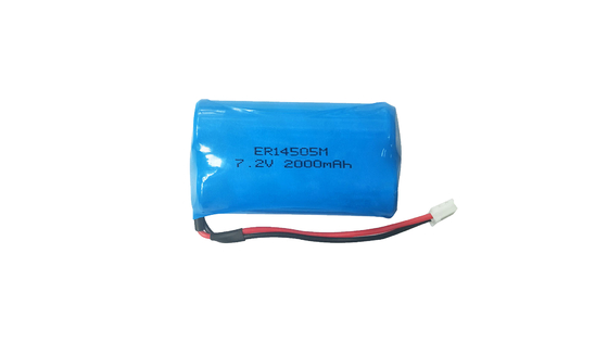 इंडस्ट्रियल ग्रेड AA साइज ली-SOCL2 बैटरी 7.2V 2000MAH सिलेंडरिक उपकरणों के लिए ER14505M
