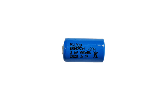 ER14250M 3.6V 750mAh लिथियम थायोनिल क्लोराइड बैटरी चरम वातावरण के लिए